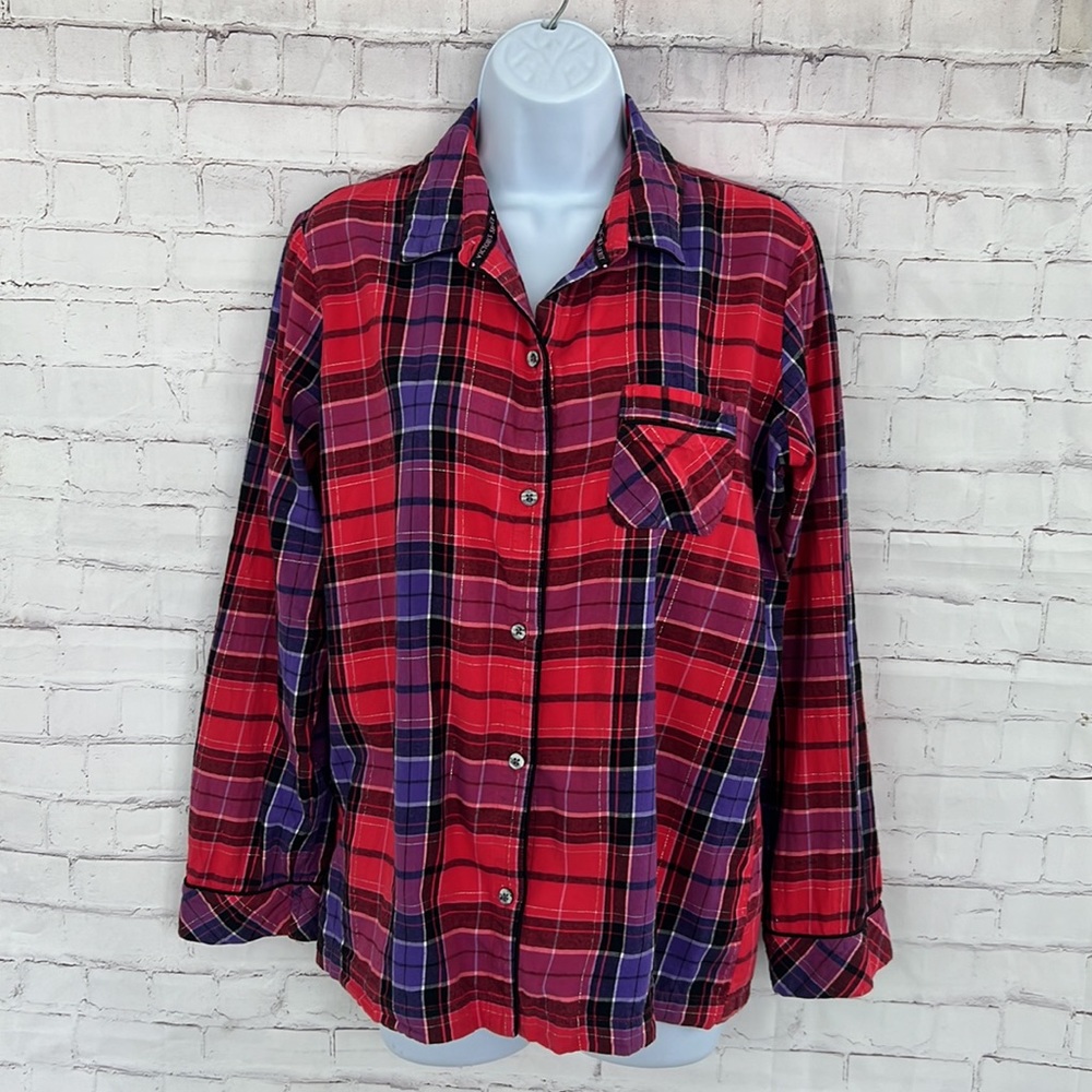 Y2K Victoria’s Secret flannel PJ 2 piece set size medium